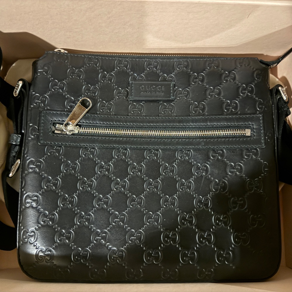 Very Gently Used All Leather Gucci Crossbody Bag